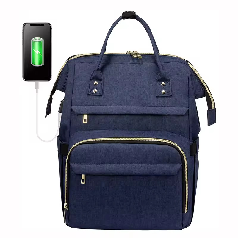 Mochila para computadora portátil con puerto de carga USB para trabajo universitario