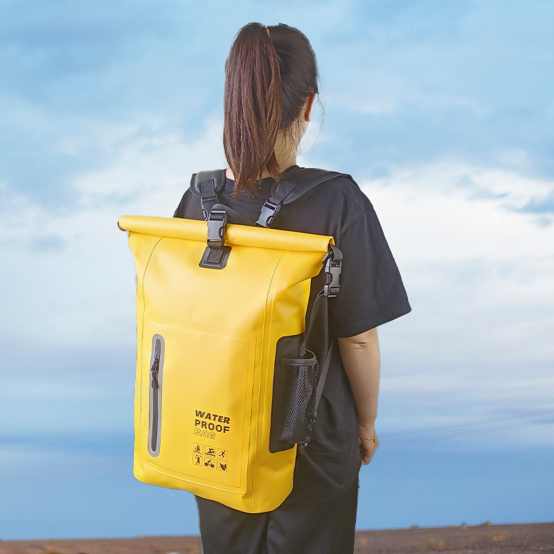 dry backpack yellow